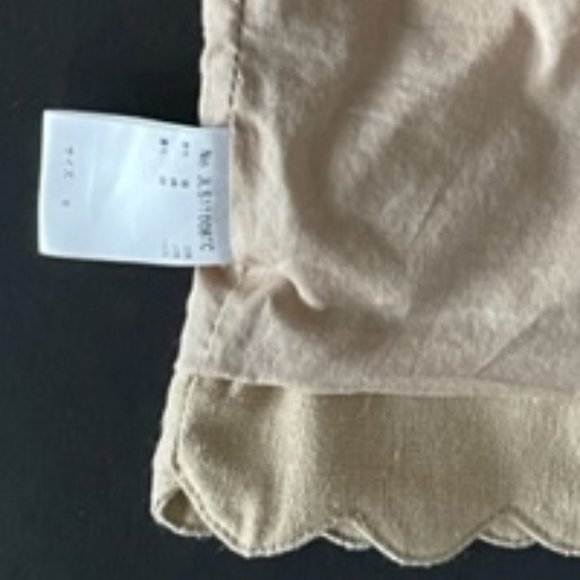 LINEN LOOK PLEATED SHORTS Scalloped Hem, 4 Pockets SUPER CUTE - Picture 15 of 16